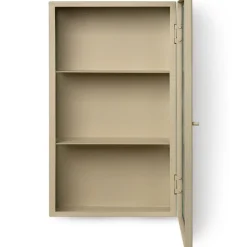 Ferm Living Väggskåp-Haze Väggskåp Räfflat Glas 60x35 cm, Cashmere