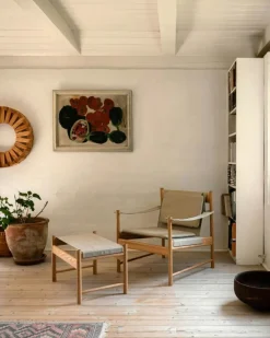 HB Loungefåtölj, Körsbärsträ / Läder