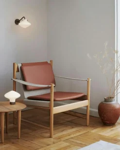 HB Loungefåtölj, Körsbärsträ / Läder