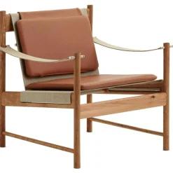 HB Loungefåtölj, Körsbärsträ / Läder