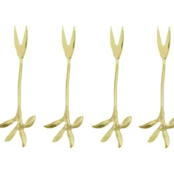 House Doctor Serveringsbestick-HDServe Gaffel 4-pack, Antique Gold