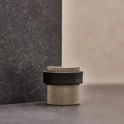 Beslag Design Knoppar & Dörrhandtag-Helix Dörrstopp, Rostfri Look