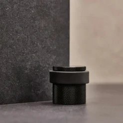 Beslag Design Knoppar & Dörrhandtag-Helix Dörrstopp, Rostfri Look