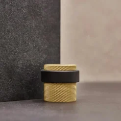 Beslag Design Knoppar & Dörrhandtag-Helix Dörrstopp, Rostfri Look