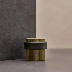 Beslag Design Knoppar & Dörrhandtag-Helix Stripe Dörrstopp, Antique bronze