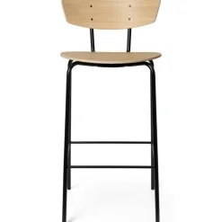Ferm Living Stolar-Herman Barstol Med Fotstöd H87 cm, Vitoljad / Svart med fotstöd.