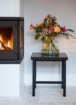 Herringbone Tile Sidobord Lågt, Butter Yellow