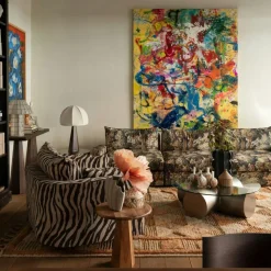 Dusty Deco Sidobord & Avlastningsbord-Hexagon Konsolbord, Mörkbetsad Ask