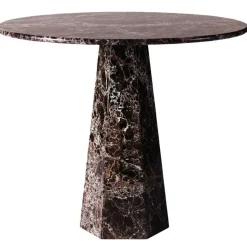 Hexagon Matbord Ø90 cm, Dark Emperador Marmor