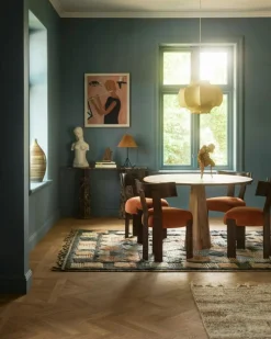 Hexagon Matbord Ø90 cm, Walnut