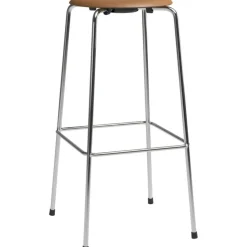 High Dot™ Barstol Med 4 Ben 76 cm, Krom / Brun
