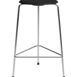 Fritz Hansen Pallar-High Dot Barstol, Valnöt Läder / Krom