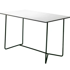 Grythyttan stålmöbler Trädgårdsbord-High Tech Bord 70x100 cm, Vit Laminat / Svart