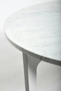 Mavis Soffbord-Höllviken Soffbord Ø80x41 cm, Vitpigmenterad Ek/Carraramarmor