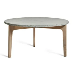 Mavis Soffbord-Höllviken Soffbord Ø80x41 cm, Vitpigmenterad Ek/Carraramarmor