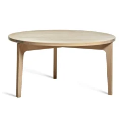 Mavis Soffbord-Höllviken Soffbord Ø80x41 cm, Vitpigmenterad Ek/Carraramarmor