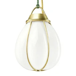 Hobo Taklampa Liten, Mässing/Opalglas