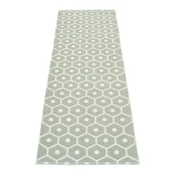 Pappelina Utomhusmattor & Balkongmattor|Plastmattor-Honey Matta 70x350 cm, Warm Grey/Vanilla