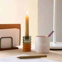 Design Letters Ljusstakar-Hoop Ljusstake, Green/Milky Green