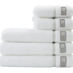 Lexington Handdukar & Badlakan-Hotel Handduk 50x70 cm, Vit / Beige