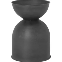 Hourglass Kruka Small, Svart/Mörkgrå