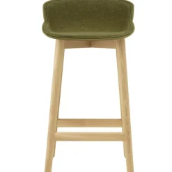 Normann Copenhagen Barstolar & Barpallar-Hyg Barstol 75 cm, Klädd Framsida, Sand / Ek