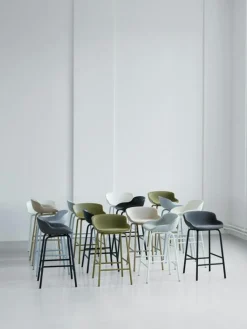 Hyg Barstol 65 cm, Svart Läder / Svart