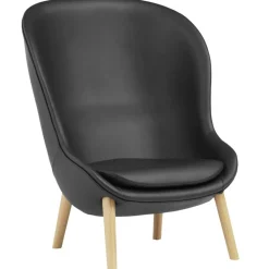 Normann Copenhagen Fåtöljer-Hyg Fåtölj Hög, Mörkgrå / Svart Ek