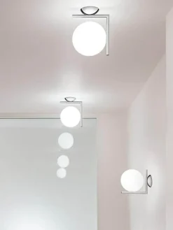 Flos Vägglampor|Plafonder-IC Lights C/W1 Tak/Vägglampa, Chrome