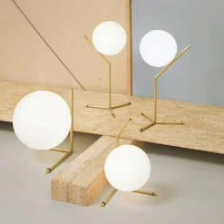 Flos Bordslampor-IC Lights T1 Bordslampa Hög, Brushed Brass