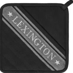 Lexington Grytlappar & Grytvantar-Icons Organic Cotton Jacquard Star Grytlapp, Svart / Vit