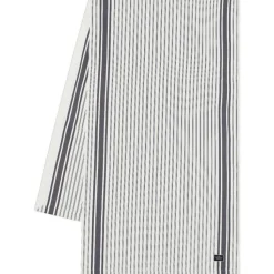 Lexington Dukar & Löpare-Icons Striped Organic Cotton Oxford Löpare 50x150 cm, Beige / Vit