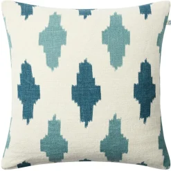 Chhatwal & Jonsson Prydnadskuddar & Fodral-Ikat Agra Kuddfodral 50x50 cm, Heaven Blue/Palace Blue