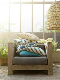 Chhatwal & Jonsson Prydnadskuddar & Fodral-Ikat Agra Kuddfodral 50x50 cm, Heaven Blue/Palace Blue