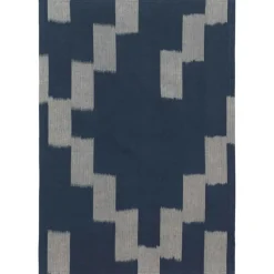 Ferm Living Kökshanddukar-Ikat Kökshandduk 50x70 cm, Ink Blue / Parchment