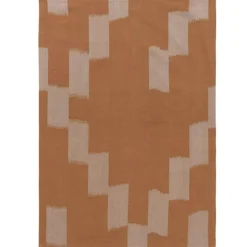 Ikat Kökshandduk 50x70 cm, Mist Blue / Terracotta