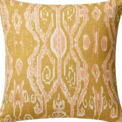 Ikat Madras Kuddfodral 50x50 cm, Apricot Orange / Rose