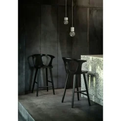 &Tradition Barstolar & Barpallar-In Between Barstol Sk7, Svartlackad Ek