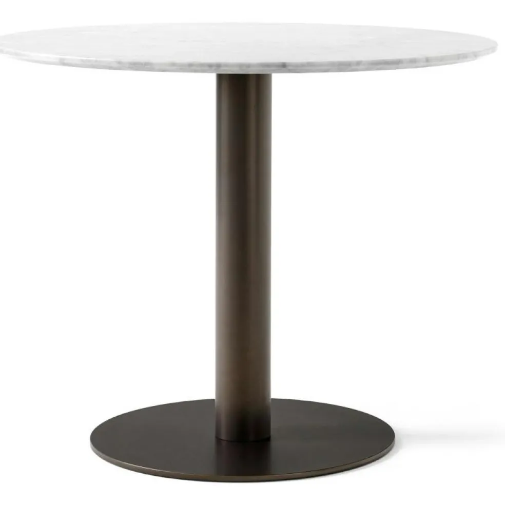 In between SK18 Bord 90cm, Svart Marmor / Bronsad