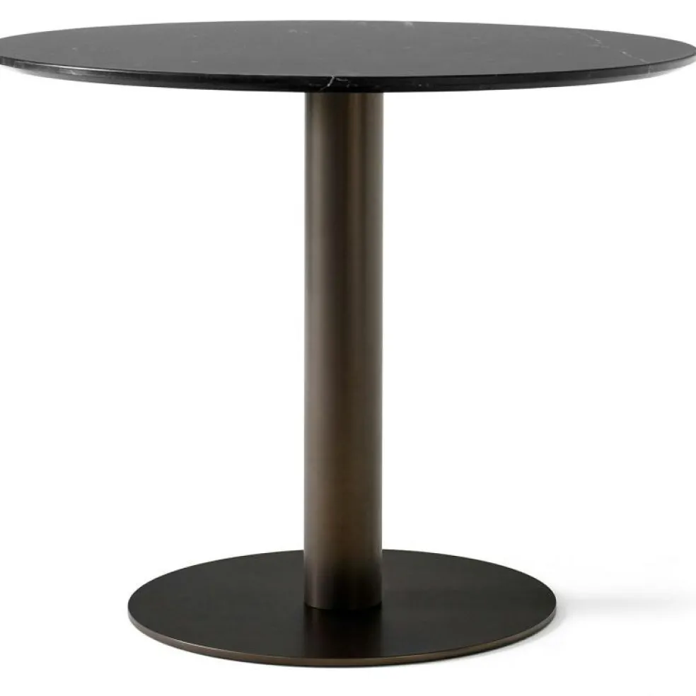 In between SK18 Bord 90cm, Svart Marmor / Bronsad