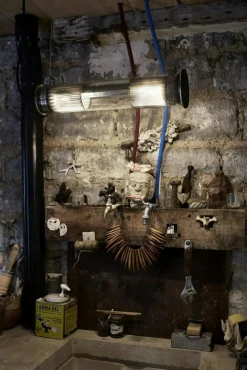 DCWéditions Vägglampor|Plafonder-In The Tube 100-500 Vägglampa, Svart / Guldreflektor / Guldnät