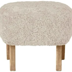 Ingeborg Fotpall, Fårskinn Moonlight / Mörkbetsad Ek