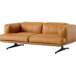 Inland AV22 2-sitssoffa, Läder Noble Cognac / Warm Black