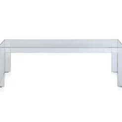 Kartell Soffbord-Invisible Sidobord, 40 cm, Kristall