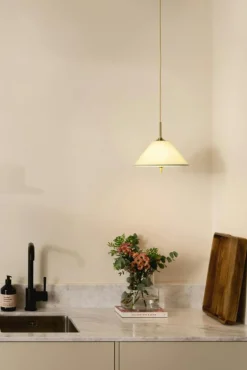 Globen Lighting Pendellampor-Iris 25 Pendel, Creme