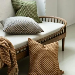 Røros Tweed Prydnadskuddar & Fodral-Isak Kudde 60x60 cm, Green Meadow