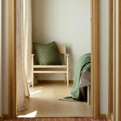 Røros Tweed Prydnadskuddar & Fodral-Isak Kudde 60x60 cm, Green Meadow