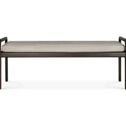 Ethnicraft Bänkar-Jack Bänk, Mahogny / Svart Läder