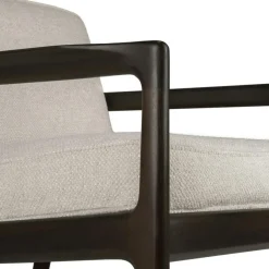 Jack Loungefåtölj, Rosenträ / Svart Läder