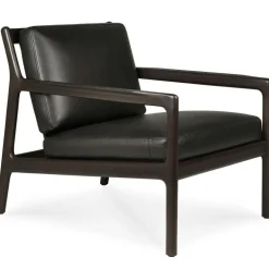 Jack Loungefåtölj, Rosenträ / Svart Läder